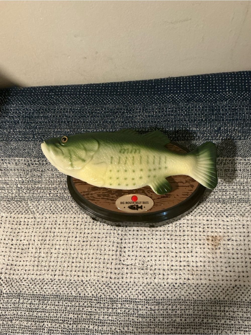 Wall Fish Plaque in Green and Cream